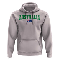 Green Yellow Australia Hoodie Down Under Team Australia Flag Varsity Lettering Soccer Fans Football Tournament