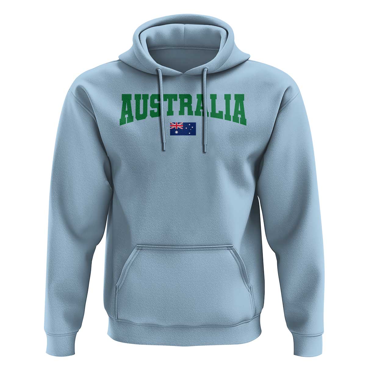 Green Yellow Australia Hoodie Down Under Team Australia Flag Varsity Lettering Soccer Fans Football Tournament