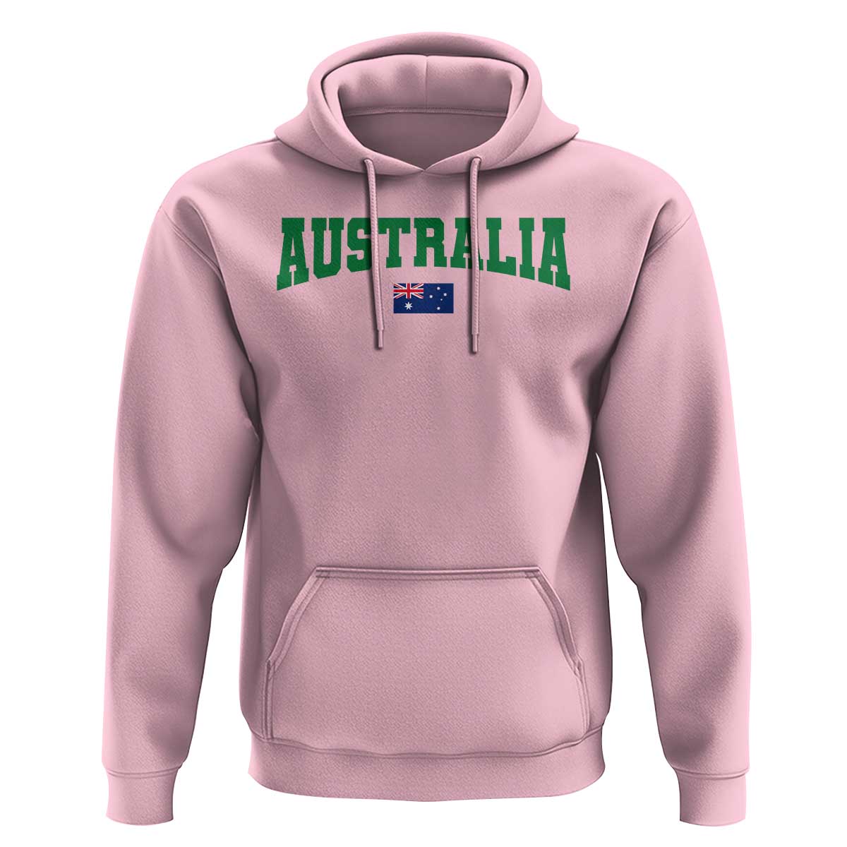 Green Yellow Australia Hoodie Down Under Team Australia Flag Varsity Lettering Soccer Fans Football Tournament