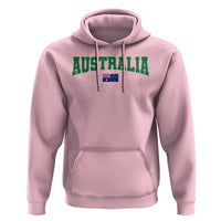 Green Yellow Australia Hoodie Down Under Team Australia Flag Varsity Lettering Soccer Fans Football Tournament