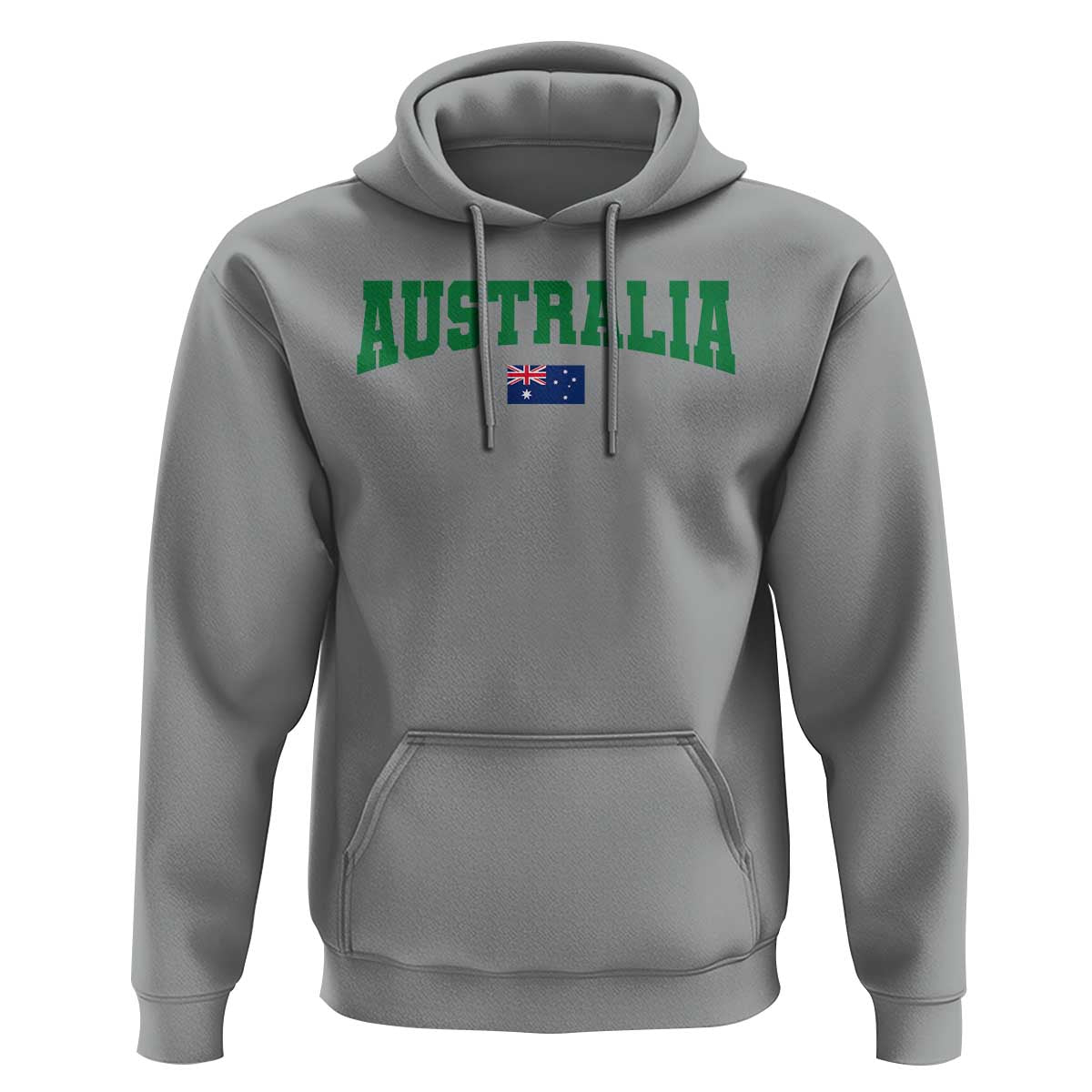 Green Yellow Australia Hoodie Down Under Team Australia Flag Varsity Lettering Soccer Fans Football Tournament