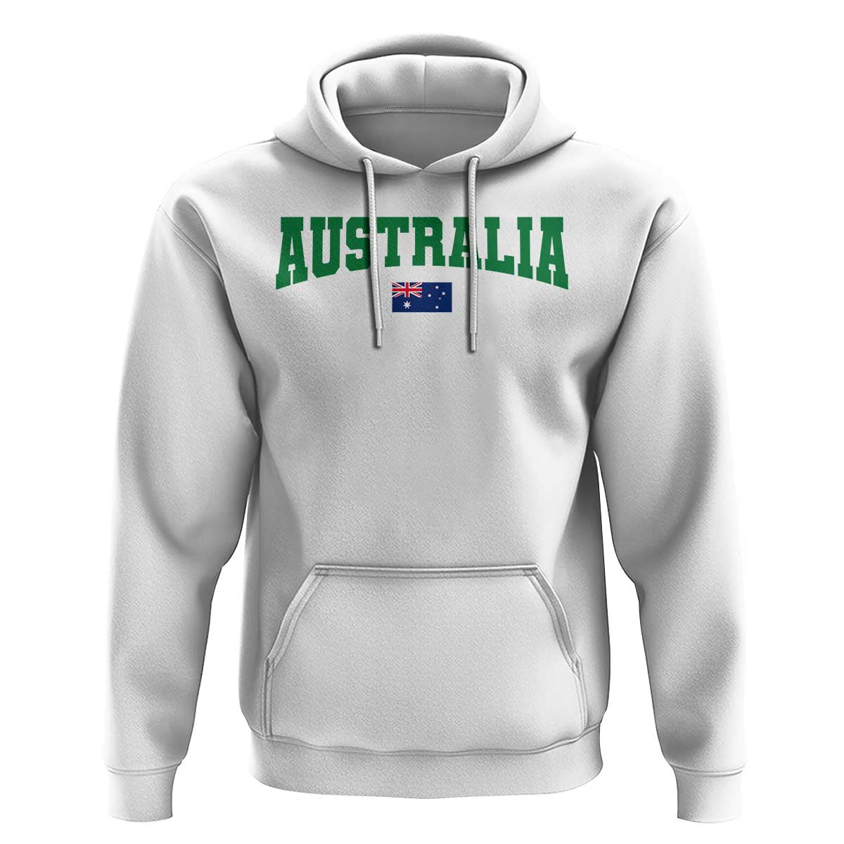 Green Yellow Australia Hoodie Down Under Team Australia Flag Varsity Lettering Soccer Fans Football Tournament