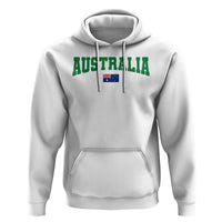 Green Yellow Australia Hoodie Down Under Team Australia Flag Varsity Lettering Soccer Fans Football Tournament