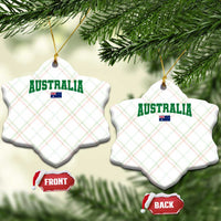 Green Yellow Australia Ceramic Ornament Down Under Team Australia Flag Varsity Lettering Soccer Fans Football Tournament