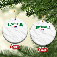Green Yellow Australia Ceramic Ornament Down Under Team Australia Flag Varsity Lettering Soccer Fans Football Tournament