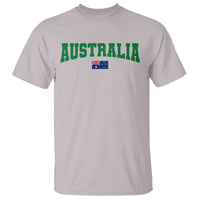 Green Yellow Australia T Shirt Down Under Team Australia Flag Varsity Lettering Soccer Fans Football Tournament
