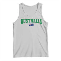 Green Yellow Australia Tank Top Down Under Team Australia Flag Varsity Lettering Soccer Fans Football Tournament