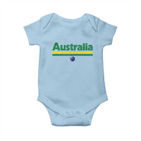 Australia Fan Baby Onesie Retro Vintage Flag Green Yellow Country Pride Distressed Graphic