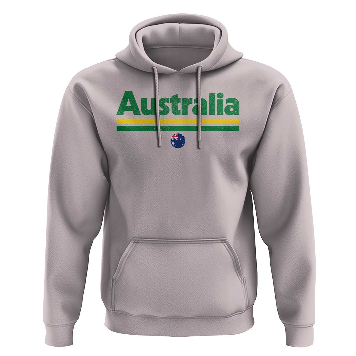 Australia Fan Hoodie Retro Vintage Flag Green Yellow Country Pride Distressed Graphic