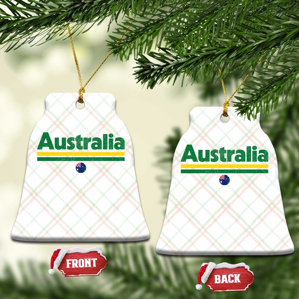 Australia Fan Ceramic Ornament Retro Vintage Flag Green Yellow Country Pride Distressed Graphic