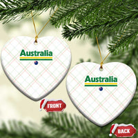 Australia Fan Ceramic Ornament Retro Vintage Flag Green Yellow Country Pride Distressed Graphic