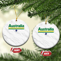 Australia Fan Ceramic Ornament Retro Vintage Flag Green Yellow Country Pride Distressed Graphic