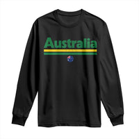 Australia Fan Long Sleeve Shirt Retro Vintage Flag Green Yellow Country Pride Distressed Graphic