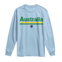 Australia Fan Long Sleeve Shirt Retro Vintage Flag Green Yellow Country Pride Distressed Graphic