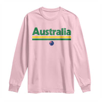 Australia Fan Long Sleeve Shirt Retro Vintage Flag Green Yellow Country Pride Distressed Graphic