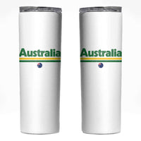 Australia Fan Skinny Tumbler Retro Vintage Flag Green Yellow Country Pride Distressed Graphic