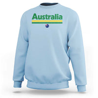 Australia Fan Sweatshirt Retro Vintage Flag Green Yellow Country Pride Distressed Graphic