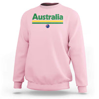 Australia Fan Sweatshirt Retro Vintage Flag Green Yellow Country Pride Distressed Graphic