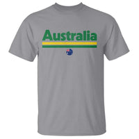 Australia Fan T Shirt Retro Vintage Flag Green Yellow Country Pride Distressed Graphic