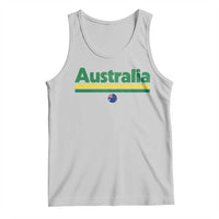 Australia Fan Tank Top Retro Vintage Flag Green Yellow Country Pride Distressed Graphic