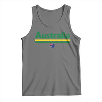 Australia Fan Tank Top Retro Vintage Flag Green Yellow Country Pride Distressed Graphic