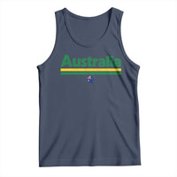 Australia Fan Tank Top Retro Vintage Flag Green Yellow Country Pride Distressed Graphic