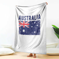 Vintage Australia Flag Throw Blanket Distressed Patriotic Country Pride Graphic