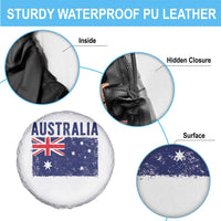 Vintage Australia Flag Spare Tire Cover Distressed Patriotic Country Pride Graphic