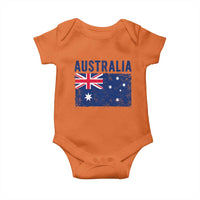 Vintage Australia Flag Baby Onesie Distressed Patriotic Country Pride Graphic