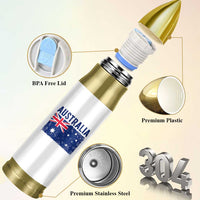 Vintage Australia Flag Bullet Tumbler Distressed Patriotic Country Pride Graphic