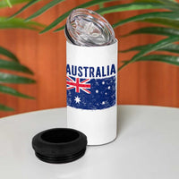 Vintage Australia Flag 4 in 1 Can Cooler Tumbler Distressed Patriotic Country Pride Graphic