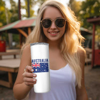 Vintage Australia Flag Skinny Tumbler Distressed Patriotic Country Pride Graphic