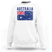 Vintage Australia Flag Sweatshirt Distressed Patriotic Country Pride Graphic
