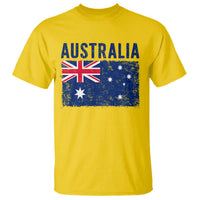 Vintage Australia Flag T Shirt Distressed Patriotic Country Pride Graphic
