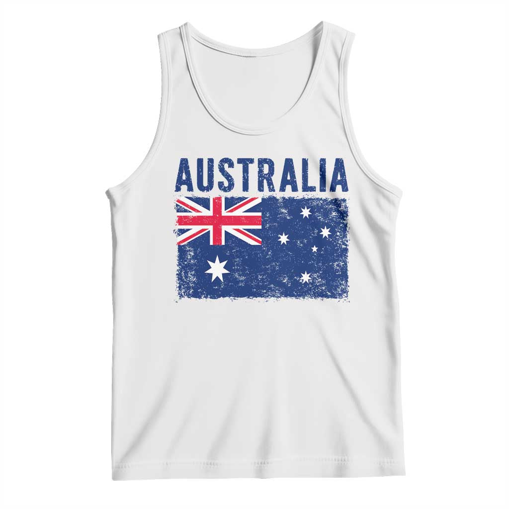 Vintage Australia Flag Tank Top Distressed Patriotic Country Pride Graphic