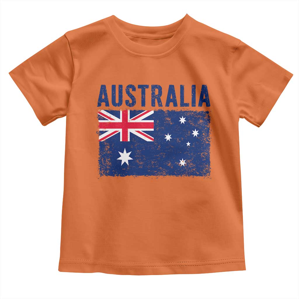 Vintage Australia Flag Toddler T Shirt Distressed Patriotic Country Pride Graphic