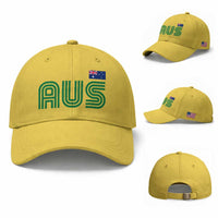 Retro Australia Baseball Cap AUS Green Australian Flag Country Pride Graphic
