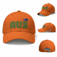 Retro Australia Baseball Cap AUS Green Australian Flag Country Pride Graphic