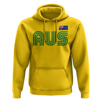 Retro Australia Hoodie AUS Green Australian Flag Country Pride Graphic