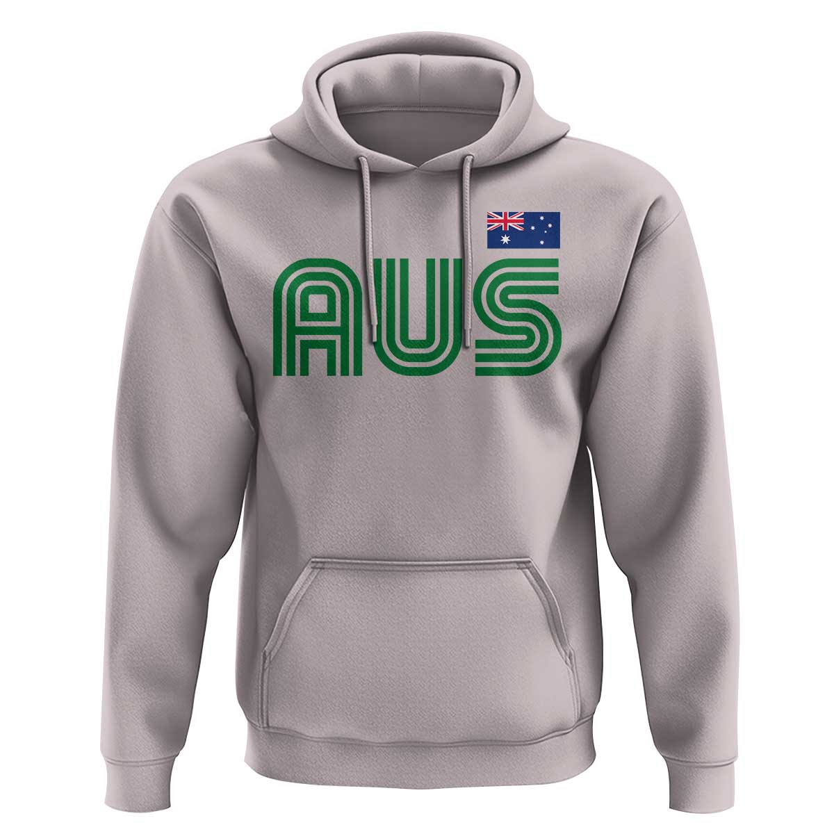 Retro Australia Hoodie AUS Green Australian Flag Country Pride Graphic