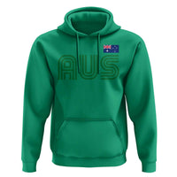 Retro Australia Hoodie AUS Green Australian Flag Country Pride Graphic