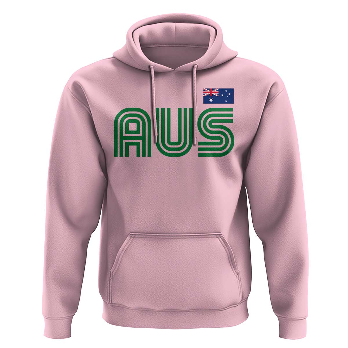 Retro Australia Hoodie AUS Green Australian Flag Country Pride Graphic