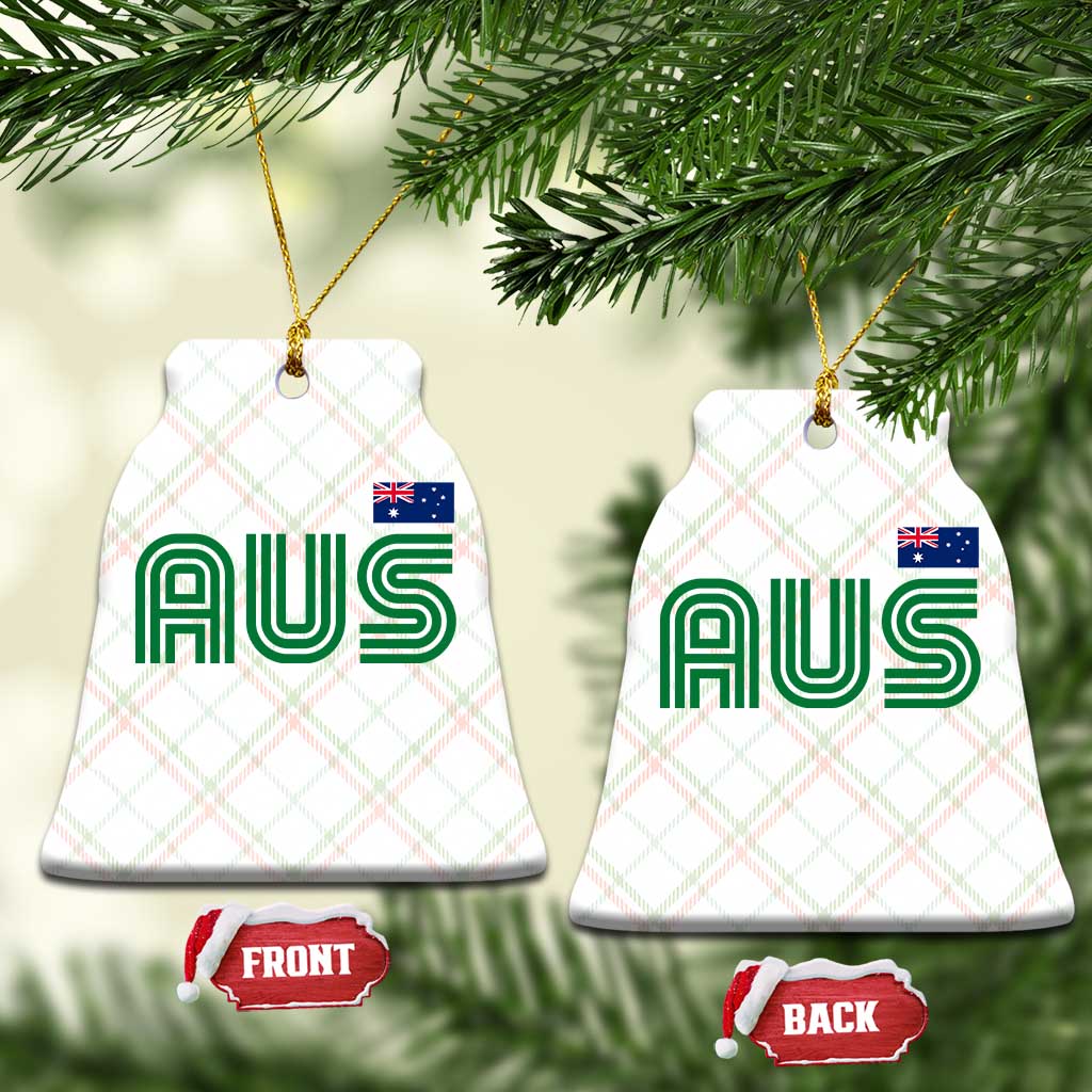 Retro Australia Ceramic Ornament AUS Green Australian Flag Country Pride Graphic