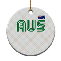 Retro Australia Ceramic Ornament AUS Green Australian Flag Country Pride Graphic