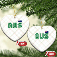 Retro Australia Ceramic Ornament AUS Green Australian Flag Country Pride Graphic