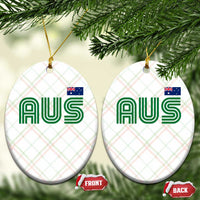 Retro Australia Ceramic Ornament AUS Green Australian Flag Country Pride Graphic