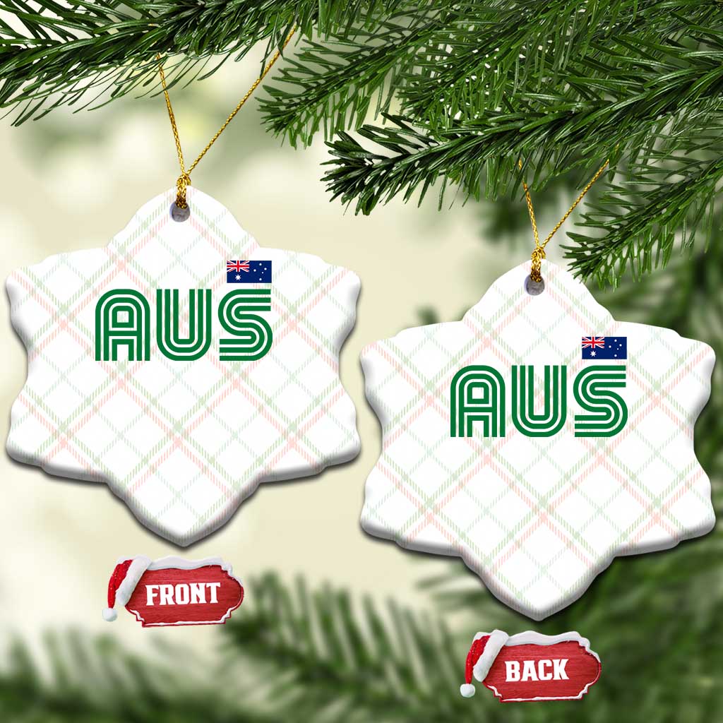 Retro Australia Ceramic Ornament AUS Green Australian Flag Country Pride Graphic