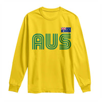 Retro Australia Long Sleeve Shirt AUS Green Australian Flag Country Pride Graphic