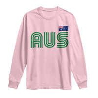 Retro Australia Long Sleeve Shirt AUS Green Australian Flag Country Pride Graphic