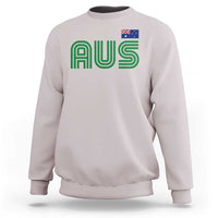Retro Australia Sweatshirt AUS Green Australian Flag Country Pride Graphic